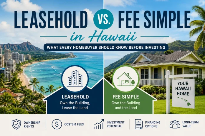 leasehold vs fee simple in Hawaii